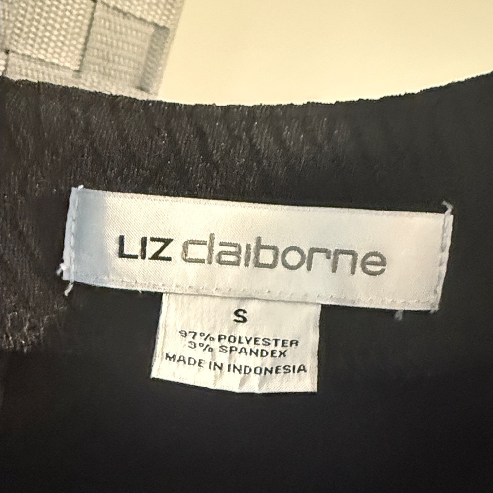 Liz Claiborne Coll Black Women's Top - Picture 2 of 6